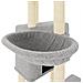 Albero Per Gatti Con Tiragraffi In Sisal Grigio Chiaro 122 Cm - Foto miniatura 6