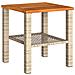 Tavolo Da Giardino Beige 40x40x42 Cm Polyrattan E Legno Acacia - Foto miniatura 2