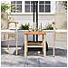 Tavolo Da Giardino Beige 40x40x42 Cm Polyrattan E Legno Acacia - Foto miniatura 3