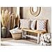 Set Di 2 Cuscini Meadia Cotone 45 X 45 Cm Rosso Trama Floreale - Foto miniatura 1