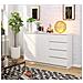 Cassettiera K013, 2 ante e 4 cassetti, 160x40x99 cm, Colore Bianco - Foto miniatura 6
