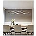 Lampadario Led A Onda Twist 28 Watt Luce Bianca Color Argento Cromato B56af - Foto miniatura 3