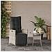 Sedia Reclinabile Giardino Poggiapiedi Grigio Chiaro Polyrattan - Foto miniatura 3