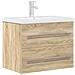 Set Mobili da Bagno 2 pz Rovere Sonoma in Legno Multistrato - Foto miniatura 1