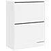 Lusso Casadino -  Scarpiera Con 2 Cassetti Ribaltabili Bianca 80x42x108 Cm - Foto miniatura 1