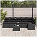 Set divano da giardino  7 Pezzi con Cuscini Beige Polyrattan, Divano da giardino  2 posti con spazio di stoccaggio e cuscini Polyrattan Nero - Foto miniatura 3