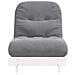 Divano Letto Futon con Materasso Bianco 70x206x11cm Legno Pino - Foto miniatura 5