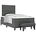 Letto Box Spring con Materasso e Panchina Grigio Scuro 120x200 cm - Foto miniatura 1