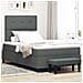 Letto Box Spring con Materasso e Panchina Grigio Scuro 120x200 cm - Foto miniatura 2