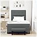 Letto Box Spring con Materasso e Panchina Grigio Scuro 120x200 cm - Foto miniatura 5
