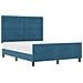 Struttura Letto Blu Scuro 140x200 cm Velluto - Foto miniatura 1