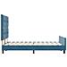 Struttura Letto Blu Scuro 140x200 cm Velluto - Foto miniatura 9