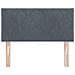 Testiera LED Geometrico Grigio scuro 100 cm Velluto - Foto miniatura 5
