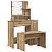 Set Toeletta con LED Rovere Artigianale in Legno Multistrato - Foto miniatura 2