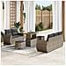 Set Divano da Giardino con cuscino 8 pcs Grigio 90 x 55 x 71 cm - Foto miniatura 2
