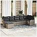 Set Divano da Giardino con cuscino 7 pcs Grigio Poly Rattan - Foto miniatura 2