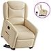 Poltrona Alzapersona Reclinabile Crema in Tessuto - Foto miniatura 1