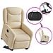 Poltrona Alzapersona Reclinabile Crema in Tessuto - Foto miniatura 8