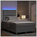 Letto a molle con materasso Grigio chiaro 120 x 200 cm Tessuto - Foto miniatura 6