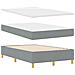 Letto a molle con materasso Grigio chiaro 120 x 200 cm Tessuto - Foto miniatura 8