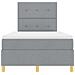 Letto a molle con materasso Grigio chiaro 120 x 200 cm Tessuto - Foto miniatura 9