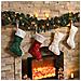 Calza Di Natale Verde Renna - Decorazione Festiva Ricamata In Peluche - Foto miniatura 6
