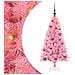 Albero di Natale con 150 LED con supporto Rosa 120 cm PVC - Foto miniatura 1