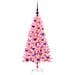 Albero di Natale con 150 LED con supporto Rosa 120 cm PVC - Foto miniatura 3