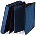 Pouf pieghevole con contenitore - Velluto blu navy L x 8 - Foto miniatura 5