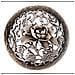 Coperchio Bruciaincenso /candela Aromaterapica Rosa - Lega Di Zinco, Antivento, Decorativo Silver - Foto miniatura 1