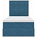 Letto con contenitore e materasso Blu Scuro 90 x 200 cm Velluto - Foto miniatura 7