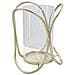 Portacandela Vkh350-oro-metallo-16x16x21,5 Cm - Foto miniatura 2
