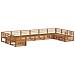 Set divani 10 pcs Naturale Legno di Acacia Massello - Foto miniatura 1