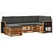 Set divano sezionale con cuscino 5 pcs Naturale e Antracite - Foto miniatura 1