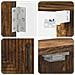 Armadio per Dartboard HAARLEM Rovere Fumo 52,5 x 10,5 x 53,5 cm - Foto miniatura 7