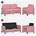 Set di Divani con Storage 2 pz Rosa Poliestere - Foto miniatura 2