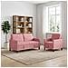 Set di Divani con Storage 2 pz Rosa Poliestere - Foto miniatura 9
