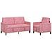 Set di Divani con Storage 2 pz Rosa Poliestere - Foto miniatura 1