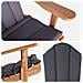 Sedia Adirondack da giardino Naturale Legno di teak solido - Foto miniatura 6