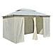 Gazebo Da Giardino Con Tende 4x3 M Bianco - Foto miniatura 6
