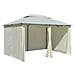 Gazebo Da Giardino Con Tende 4x3 M Bianco - Foto miniatura 7