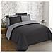 Parure De Couette 100% Coton - 1 Housse De Couette 200x200 Cm + 2 Taies D'oreiller 65x65 Cm Gris Et Anthracite - Foto miniatura 1