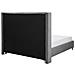 Letto Imbottito Con Rete A Doghe Grigia 160 X 200 Cm Lubbon - Foto miniatura 4