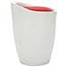 Sgabello Con Contenitore Bianco E Rosso Vino Similpelle - Foto miniatura 3