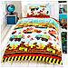Kidz, Set Biancheria Da Letto Singolo Multicolore, Tema Edilizia, Con Ruspe E Camion - Foto miniatura 1