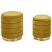 Set Di 2 Pouf Contenitore Color Senape Garland - Foto miniatura 1
