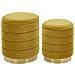 Set Di 2 Pouf Contenitore Color Senape Garland - Foto miniatura 16