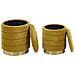 Set Di 2 Pouf Contenitore Color Senape Garland - Foto miniatura 9