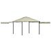 Gazebo Con Tetto Doppio Estendibile 3x3x2,75 M Crema 180 G / m² - Foto miniatura 1