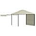 Gazebo Con Tetto Doppio Estendibile 3x3x2,75 M Crema 180 G / m² - Foto miniatura 3